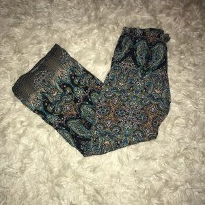 Patterned loose “fancy” pants
